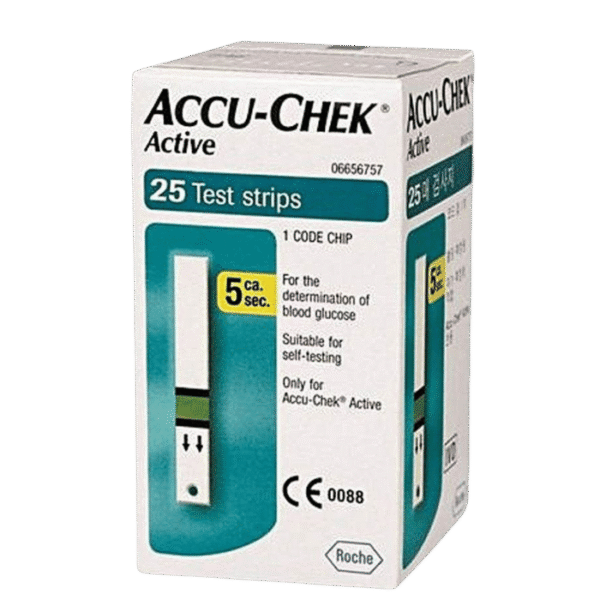 Accu-Chek Active Bandelettes de test de glycémie 25 bandelettes