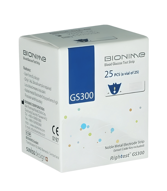 Bionime Bandelettes de Test Glycémie Rightest GS300 25 unités Bionime Bandelettes de Test Glycémie Rightest GS300 25 unités