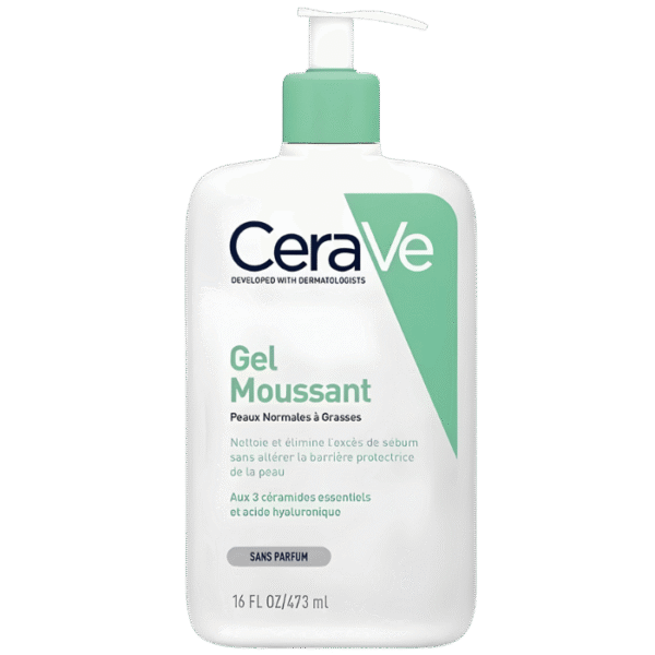 Cerave Gel Moussant Nettoyant Peau Normale à Grasse – 473ml