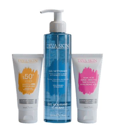Diva Skin PACK Creme Anti Taches 50ml+ Gel Nettoyant 200ml + Ecran Invisible