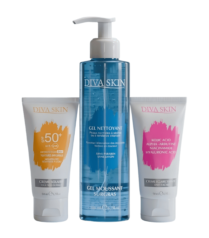 Diva Skin PACK Creme Anti Taches 50ml+ Gel Nettoyant 200ml + Ecran Invisible Diva Skin PACK Creme Anti Taches 50ml+ Gel Nettoyant 200ml + Ecran Invisible