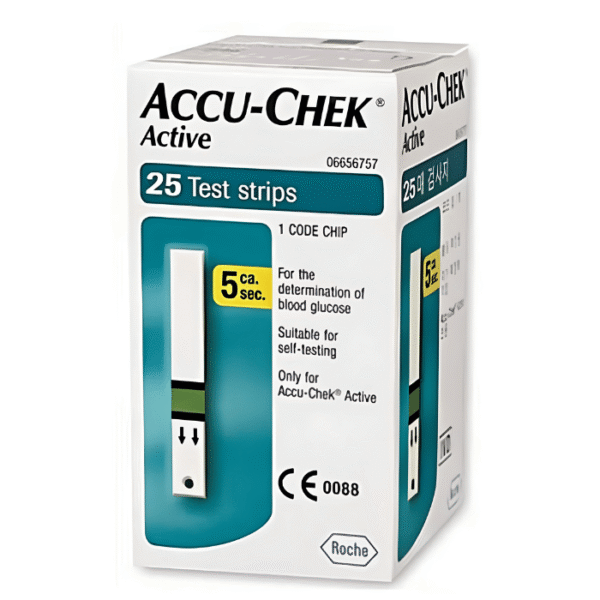Accu-Chek Active Bandelettes de Test de Glycémie 25 Unités