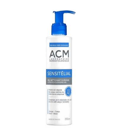 Acm Sensitélial Gel Nettoyant Surgras 200ml