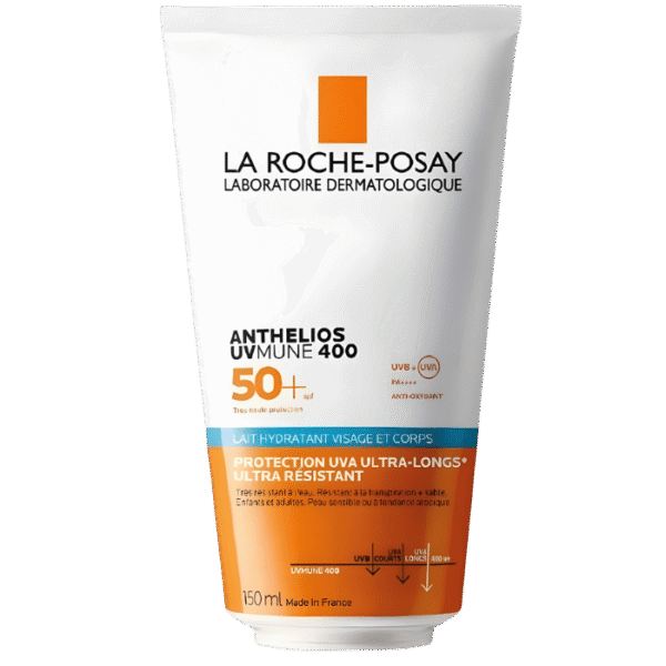 La Roche-Posay – Anthelios UVMUNE 400 Lait Solaire Hydratant Visage & Corps SPF50+ – 150ml