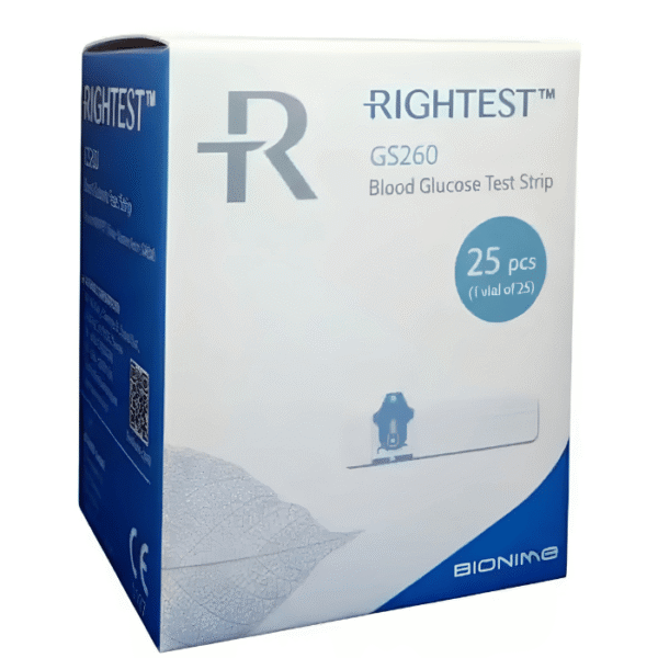 Rightest GS260 – Bandelettes de Test de Glycémie 25 pièces