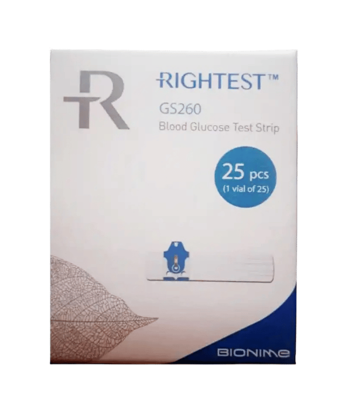 Rightest™ GS260 – Bandelettes de Test de Glycémie (25 pièces)