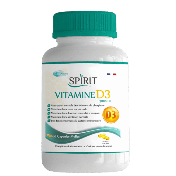 Spirit Vitamine D3 60 Capsules