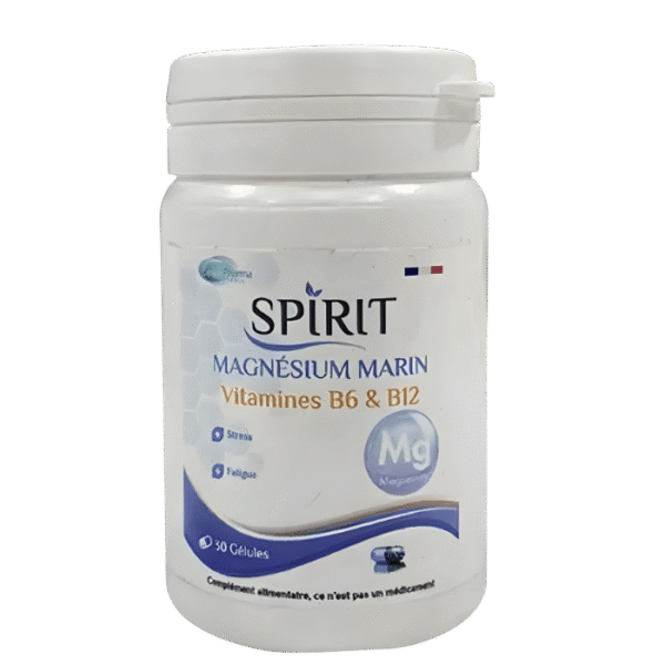 Spirit Magnésium Marin avec Vitamines B6 & B12 30 Gélules