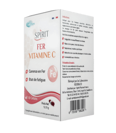 Spirit Fer et Vitamine C 30 capsules