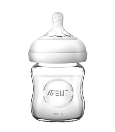 Avent Biberon Natural en Verre 120ml 0 Mois+ Débit Très Lent SCF051/17