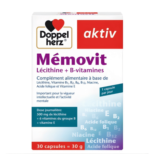 Doppel Herz Aktiv Mémovit Lécithine + B-vitamines 30 Gélules