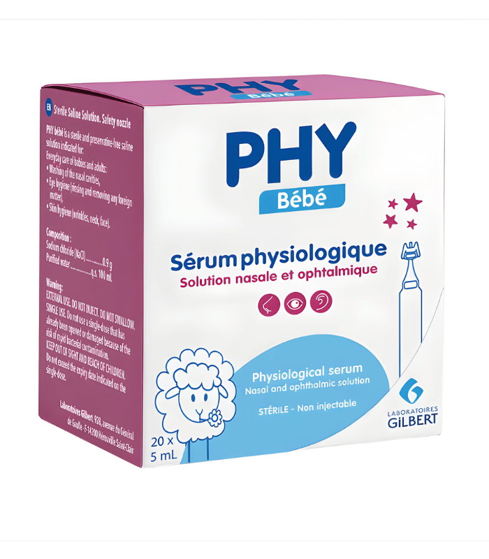 Gilbert PHY Bébé Sérum Physiologique 20x – 5ml Gilbert PHY Bébé Sérum Physiologique 20x – 5ml