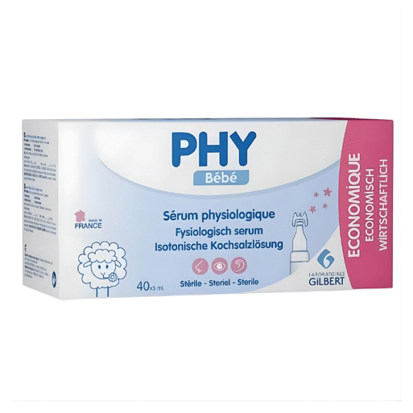 Gilbert PHY Bébé Sérum Physiologique Solution Nasale Ophtalmique 40x – 5ml