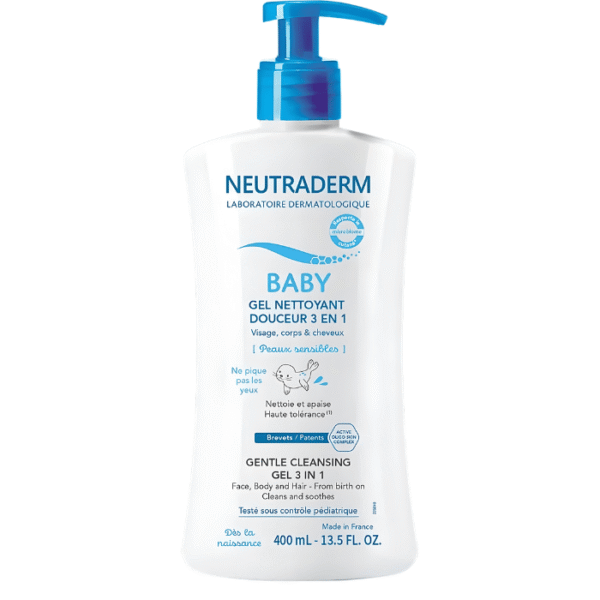 Neutraderm Bébé Gel Nettoyant Douceur 3 en 1 400ml