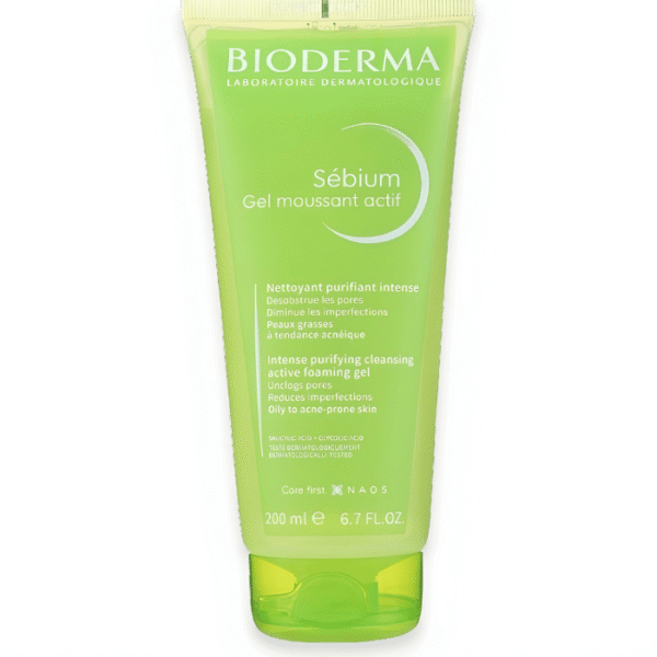 Bioderma Sébium Gel Moussant Actif Nettoyant Purifiant Intense 200ml