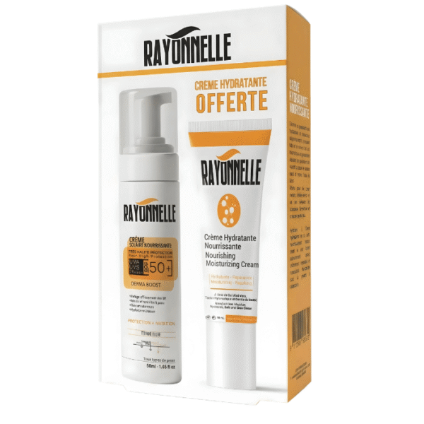 Rayonnelle Pack Crème Solaire SPF50 Nourrissante + Crème Hydratante Offerte