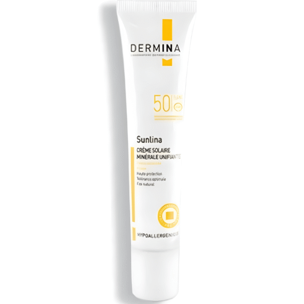 Dermina Sunlina Écran Solaire Minéral Teinté SPF50 Peau Sèche 40ml