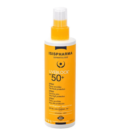 Isispharma Uveblock SPF50+ Spray Solaire Haute Protection Peaux Sensibles 200ml