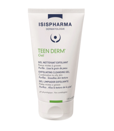 Isispharma Teen Derm Gel Nettoyant Exfoliant Peaux Grasses 150ml