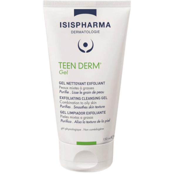 Isispharma Teen Derm Gel Nettoyant Exfoliant Peaux Grasses 150ml