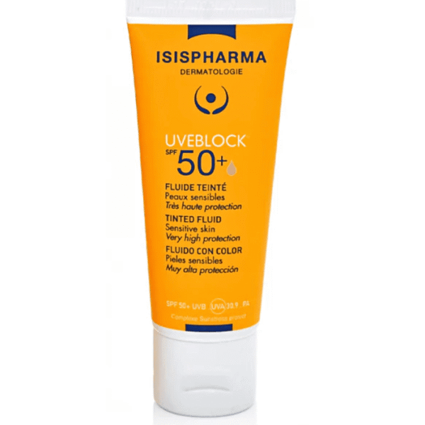 Isispharma Uveblock Fluide Teinté SPF50+ Visage Peaux Sensibles 40ml