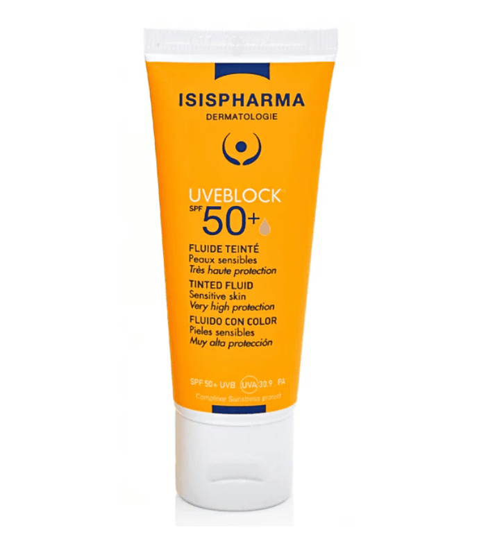 Isispharma Uveblock Fluide Teinté SPF50+ Visage Peaux Sensibles 40ml Isispharma Uveblock Fluide Teinté SPF50+ Visage Peaux Sensibles 40ml