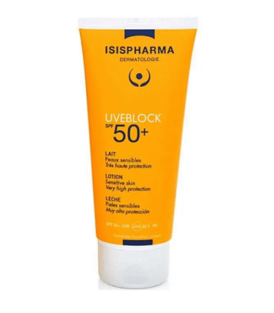 Isispharma Uveblock Lait SPF50+ Corps et Visage Peaux Sensibles 100ml
