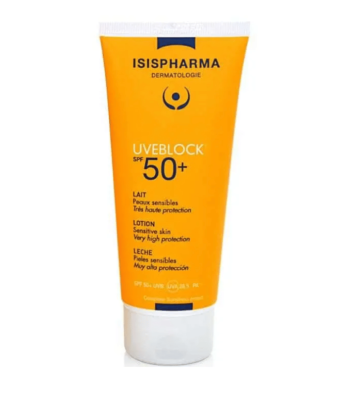 Isispharma Uveblock Lait SPF50+ Corps et Visage Peaux Sensibles 100ml Isispharma Uveblock Lait SPF50+ Corps et Visage Peaux Sensibles 100ml