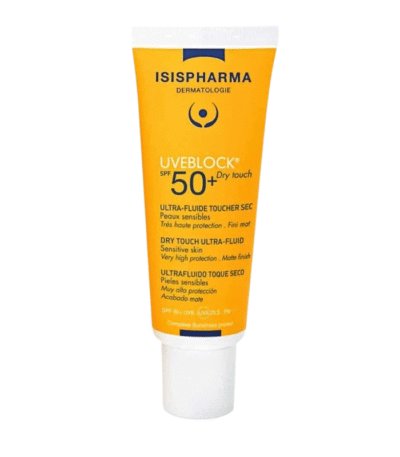 ISISPHARMA Uveblock Ultra-Fluide SPF50+ Teinte Claire Toucher Sec Peaux Grasses – 40ml