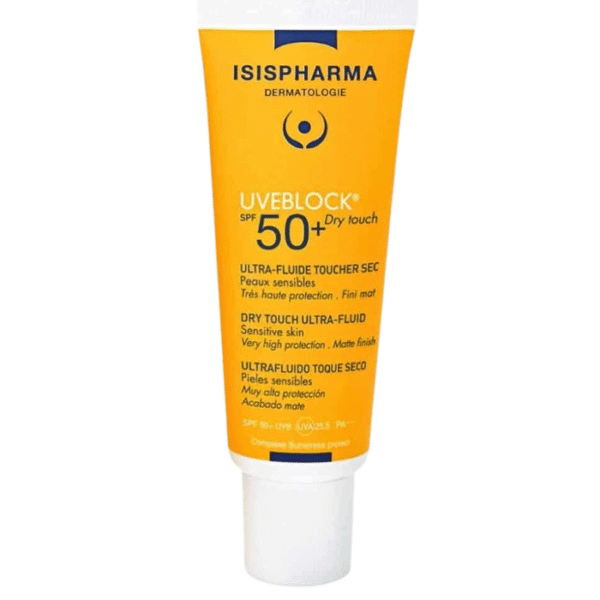 ISISPHARMA Uveblock Ultra-Fluide SPF50+ Teinte Claire Toucher Sec Peaux Grasses – 40ml