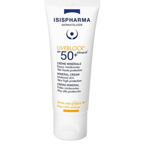 Isispharma Uveblock Crème Minérale SPF50+ Peaux Intolérantes 40ml