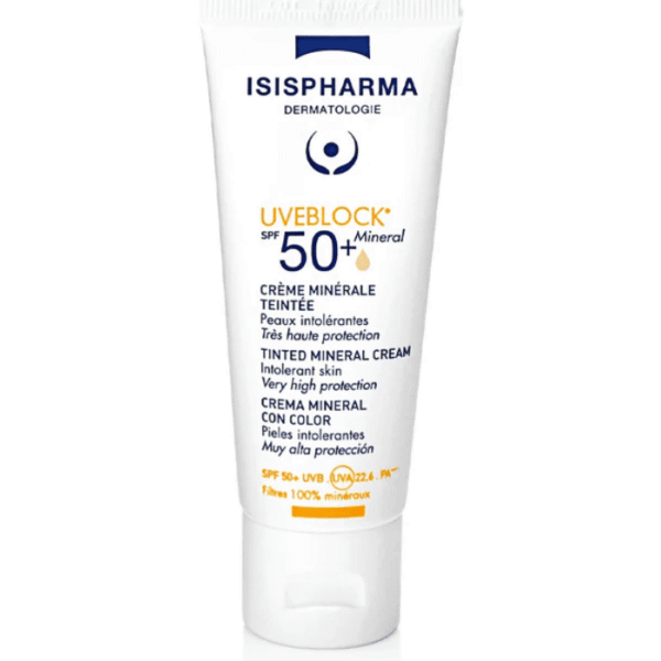 Isispharma Uveblock Crème Minérale Teintée SPF50+ Peaux Sensibles 40ml