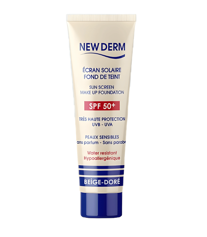 New Derm Écran Solaire Teinté SPF50+ Opale 50ml New Derm Écran Solaire Teinté SPF50+ Opale 50ml