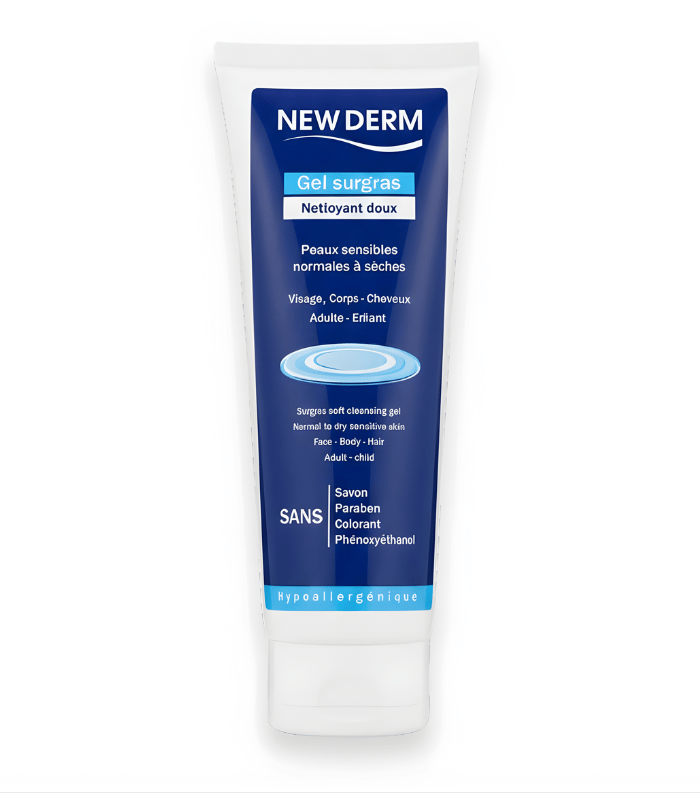 New Derm Gel Surgras Nettoyant Doux 250ml New Derm Gel Surgras Nettoyant Doux 250ml