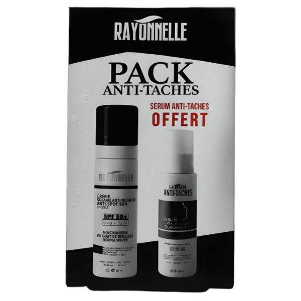 Rayonnelle Pack Anti-Taches – Crème Solaire SPF50 + Sérum Anti-Taches