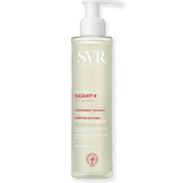 Svr Cicavit+ Gel Moussant Nettoyant Apaisant Peaux Sensibles 200ml