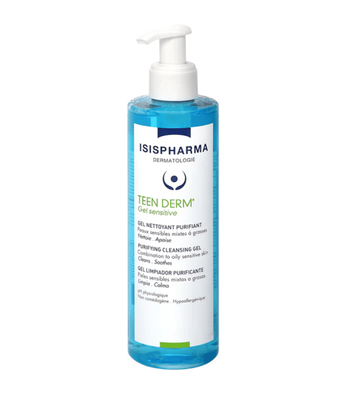 Isispharma Teen Derm Gel Nettoyant Purifiant Peaux Sensibles à Imperfections 250ml Isispharma Teen Derm Gel Nettoyant Purifiant Peaux Sensibles à Imperfections 250ml