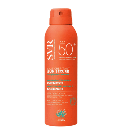 Svr Sun Secure Lait Crépitant SPF50+ Spray Solaire Hydratant Invisible Sans Alcool 200ml