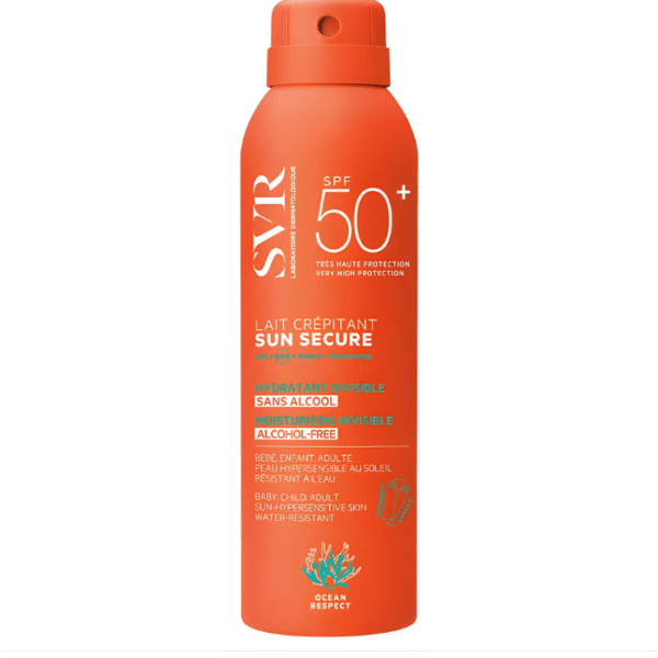 Svr Sun Secure Lait Crépitant SPF50+ Spray Solaire Hydratant Invisible Sans Alcool 200ml