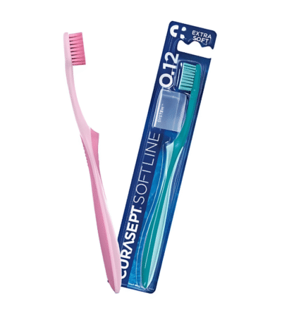 Curasept Softline 0.12 Extra Soft Brosse à Dents Verte pour Gencives Sensibles