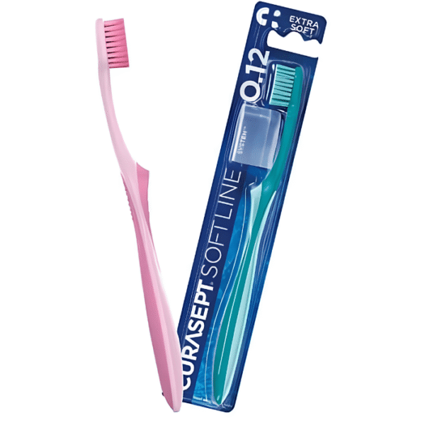 Curasept Softline 0.12 Extra Soft Brosse à Dents Verte pour Gencives Sensibles