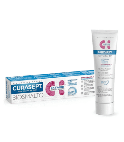 Curasept Biosmalto Baby-Kid Dentifrice Goût Fraise 6 Mois-6 Ans 50ml
