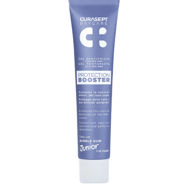 Curasept Daycare Protection Booster Junior Gel Dentifrice Bubble Gum 7-12 Ans 50ml