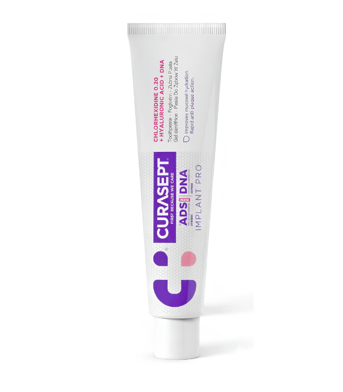 Curasept ADS DNA Implant Pro Dentifrice Chlorhexidine et Acide Hyaluronique 75ml Curasept ADS DNA Implant Pro Dentifrice Chlorhexidine et Acide Hyaluronique 75ml