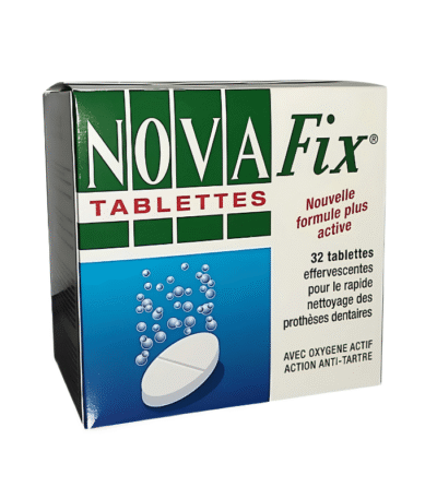 Novafix Tablettes Effervescentes pour Prothèses Dentaires Nettoyage Rapide 32 Tablettes