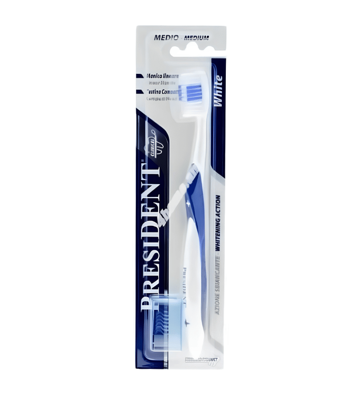 President White Brosse à Dents Medium pour Action Blancheur Quotidienne President White Brosse à Dents Medium pour Action Blancheur Quotidienne
