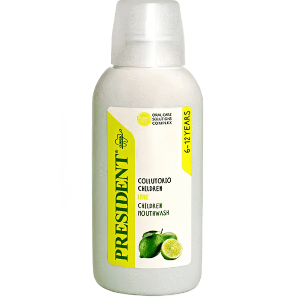President Bain de Bouche Enfant Sans Alcool Goût Citron Vert 6-12 Ans 200ml