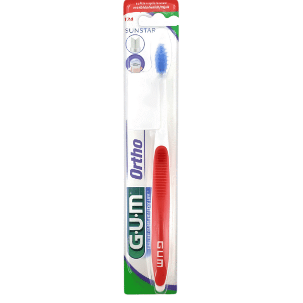 Gum Ortho 124 Brosse à Dents Orthodontique Souple