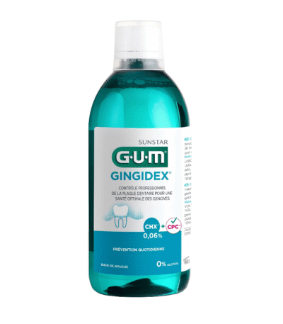 Gum Gingidex Bain de Bouche 0,06% CHX + CPC Sans Alcool 300ml