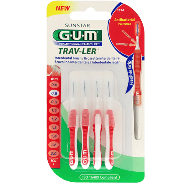 Gum Trav-ler 1314 Brossettes Interdentaires 0,8 mm